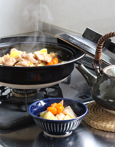 佐治陶器　羽釜の土鍋