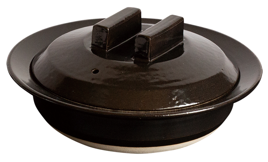 佐治陶器　羽釜の土鍋 黒